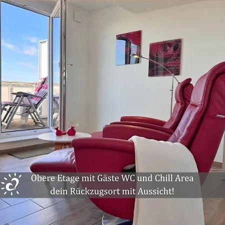 Nordseeblick! Penthouse De Wied アパート ドルム・ノイフェルト